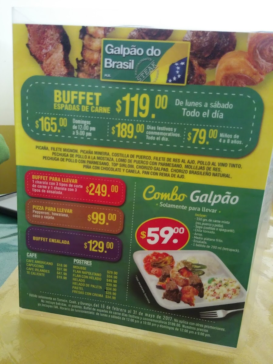Galpao Do Brasil. Menu - Image 4